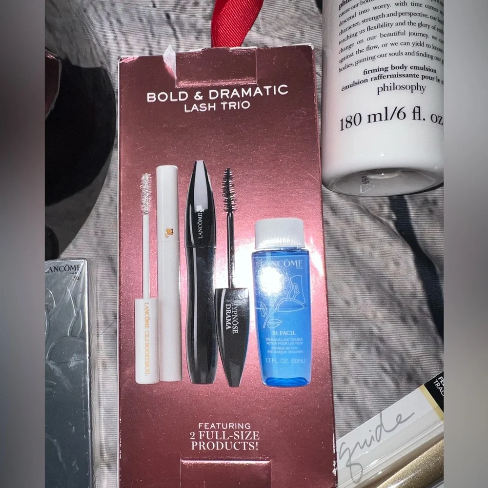 LANCÔME TRAIN CASE BEAUTY BUNDLE (7 pcs total)